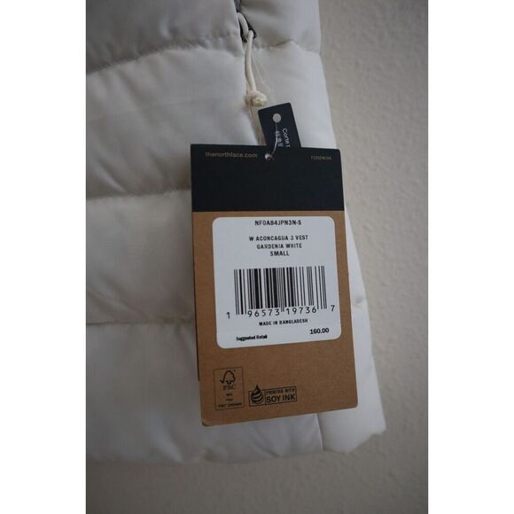 The North Face NF0A84JPN3N Women's Sz S Gardenia White Aconcagua 3 Vest - Picture 4 of 16
